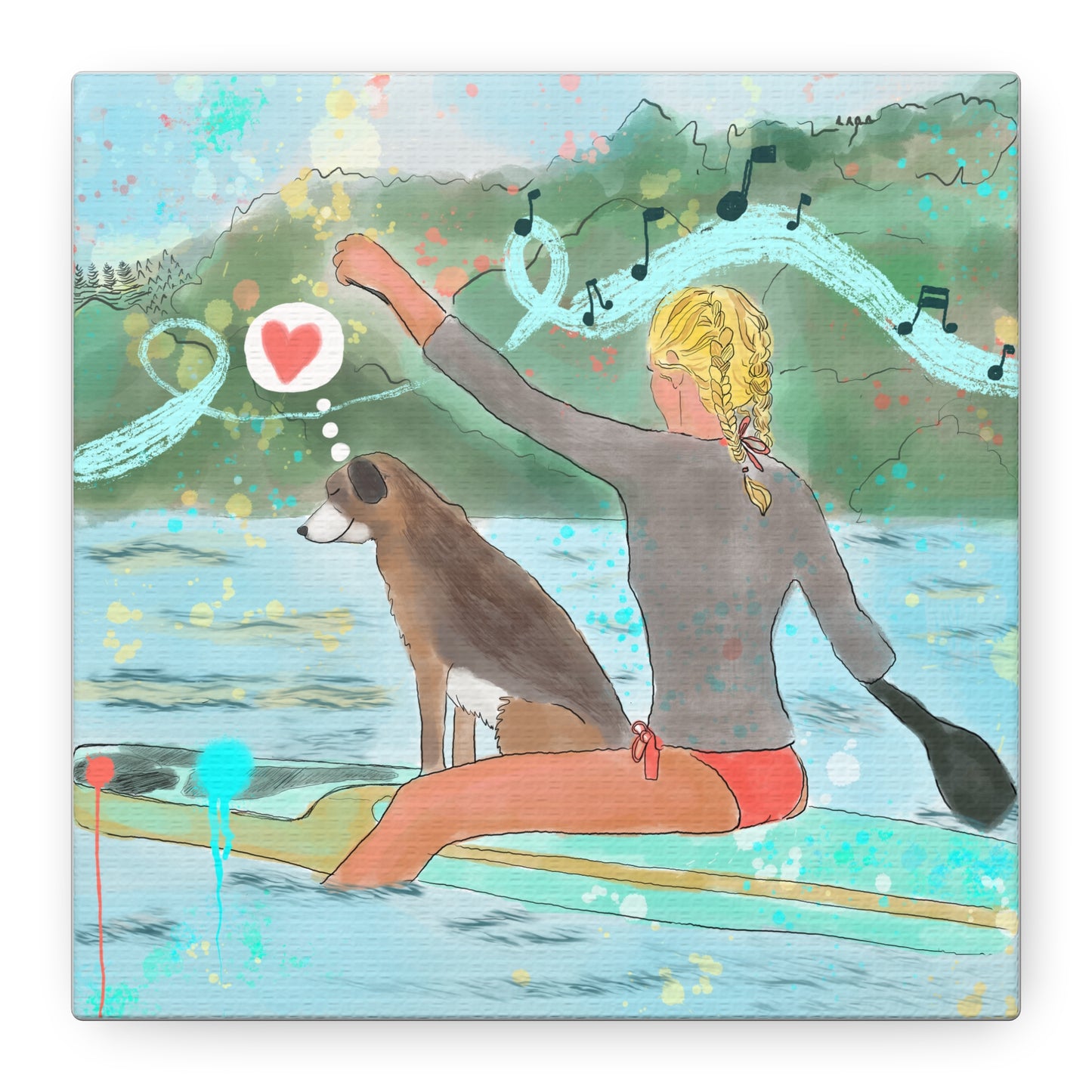 Canvas Print - Joy Ride & Making Waves Paddle Boarding Scene