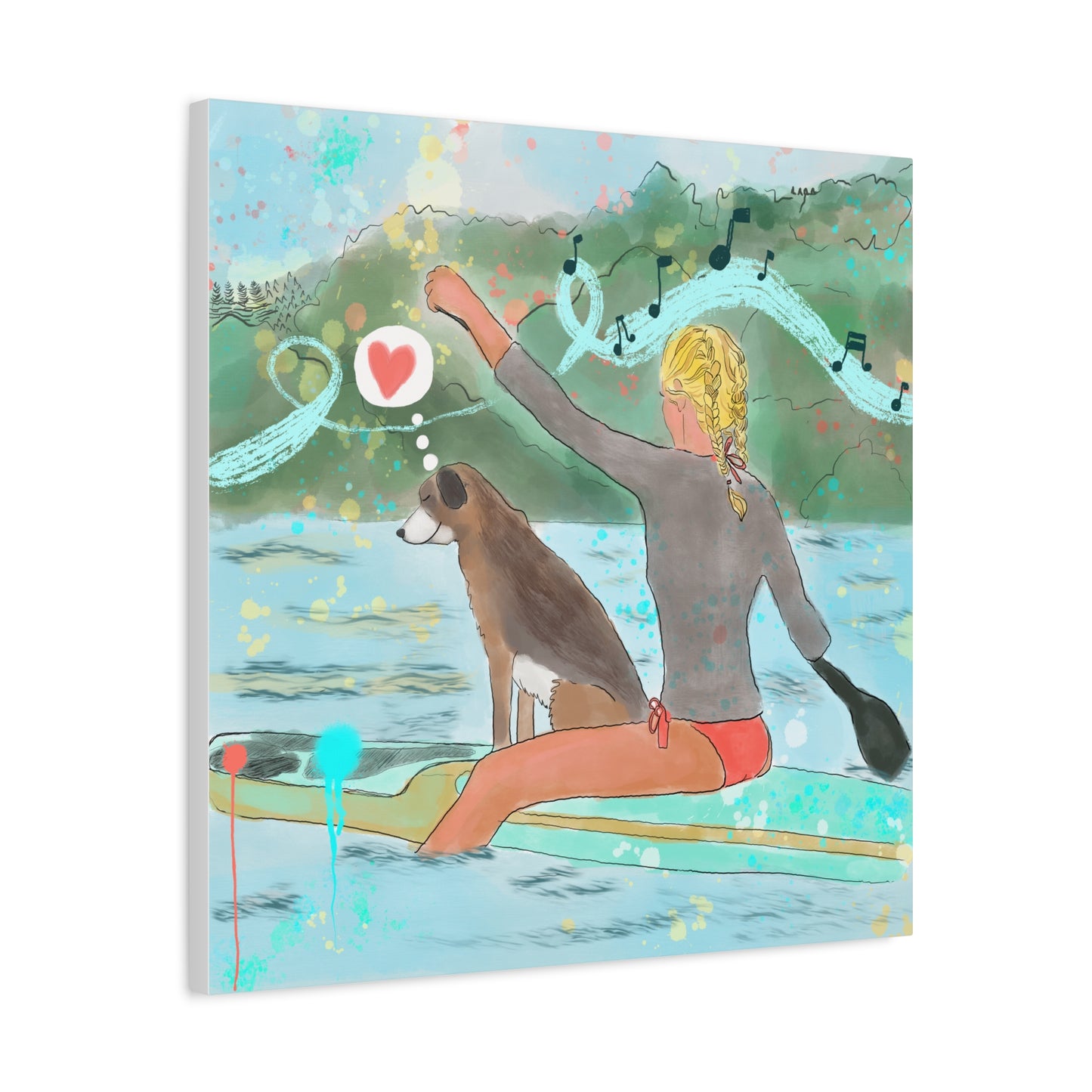 Canvas Print - Joy Ride & Making Waves Paddle Boarding Scene