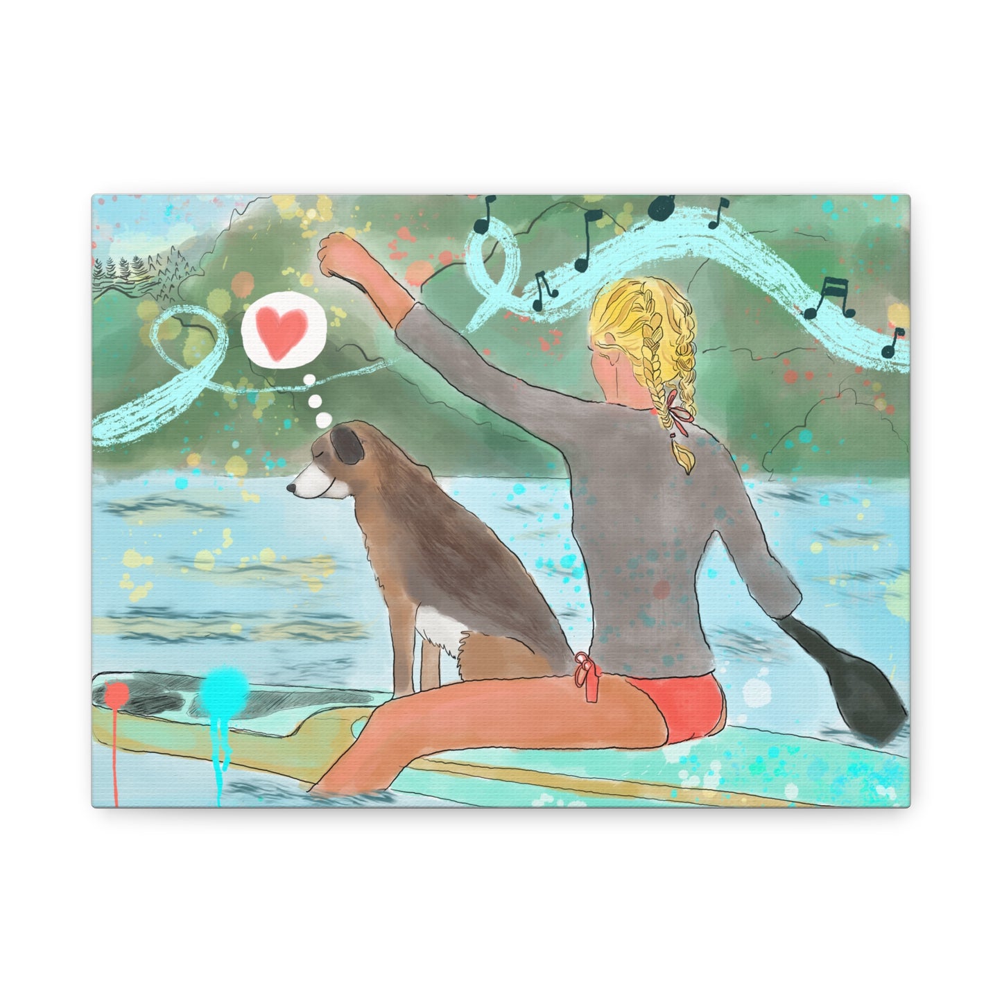 Canvas Print - Joy Ride & Making Waves Paddle Boarding Scene