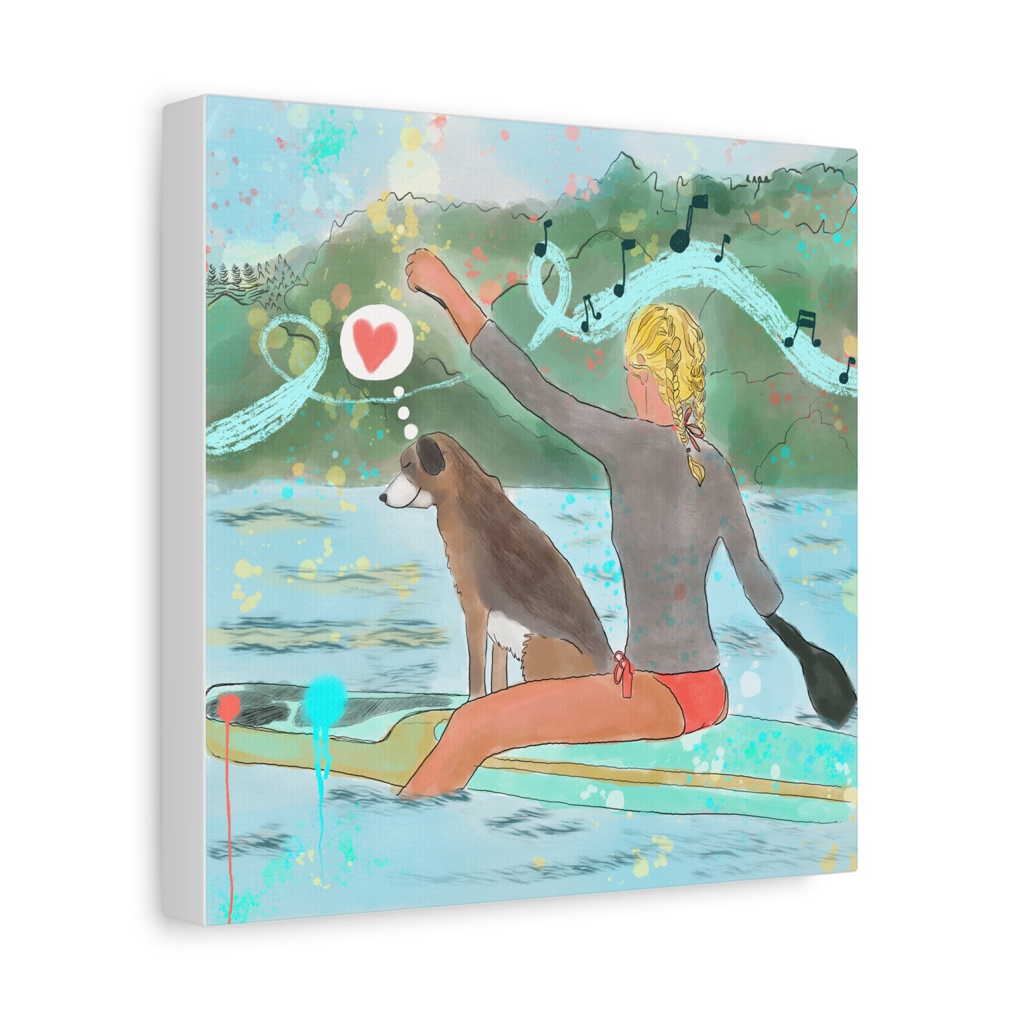 Canvas Print - Joy Ride & Making Waves Paddle Boarding Scene