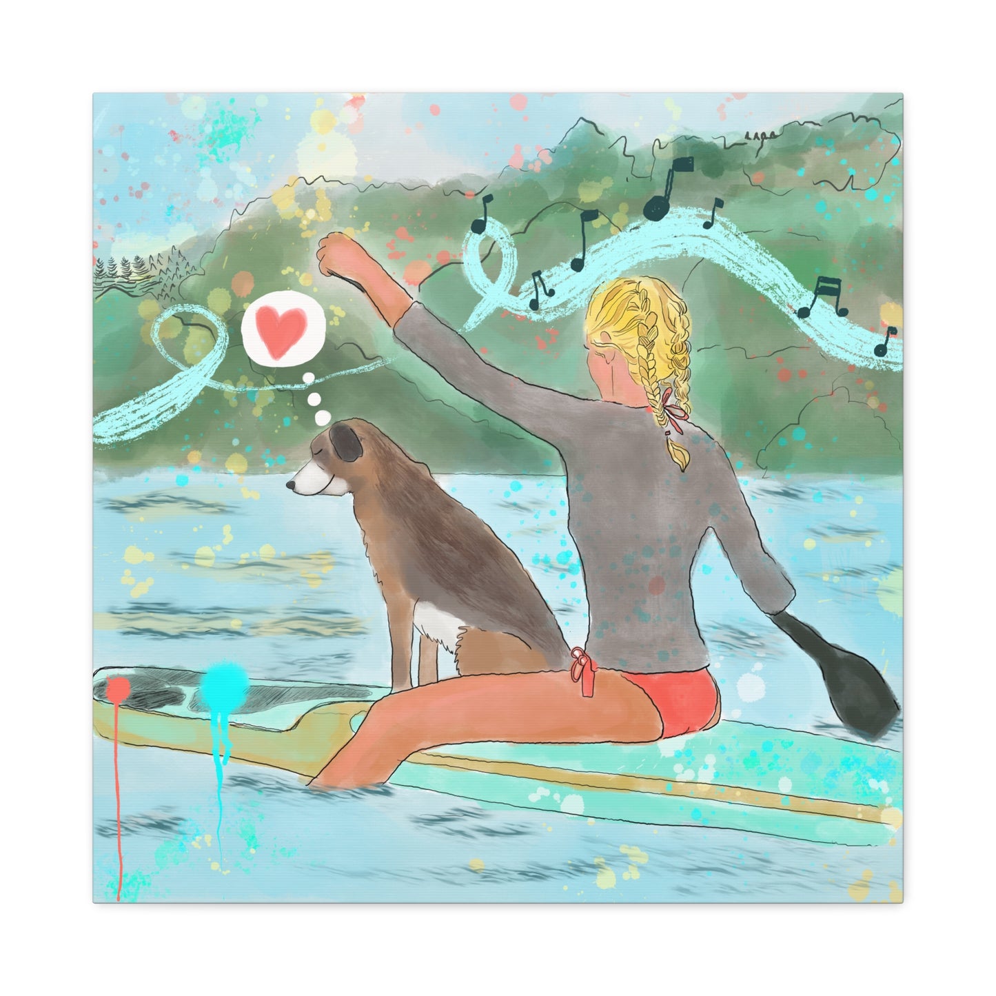 Canvas Print - Joy Ride & Making Waves Paddle Boarding Scene