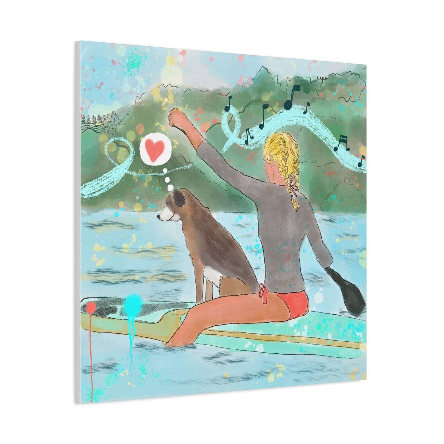 Canvas Print - Joy Ride & Making Waves Paddle Boarding Scene